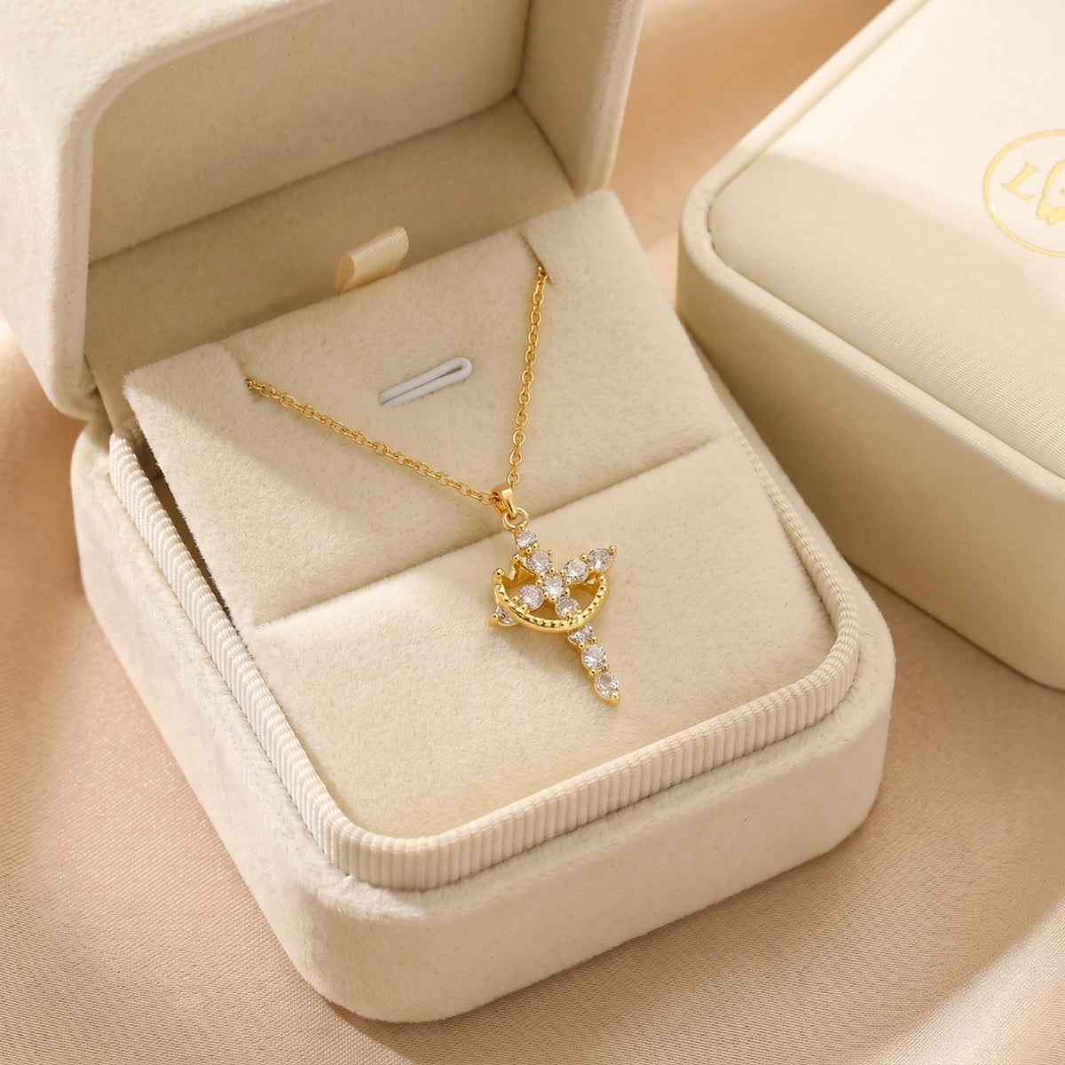 Eternal Cross & Crown Necklace